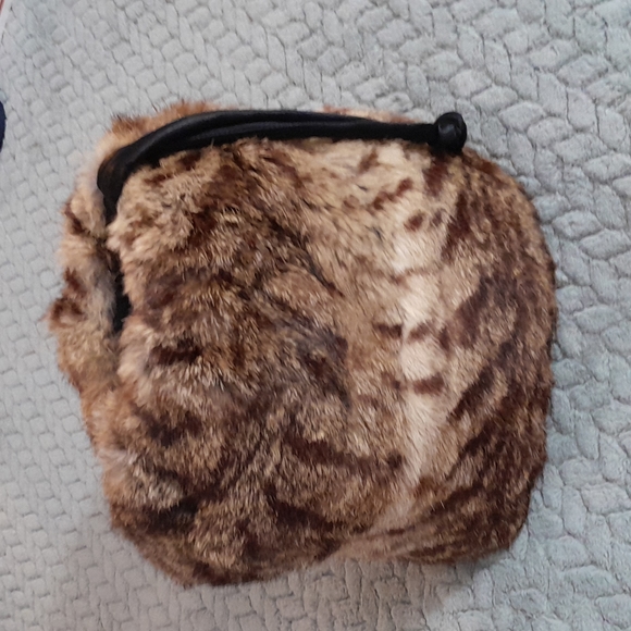Vintage 1920s-30s Flapper Era Hand Muff with inside  zipper pocket. - Picture 9 of 10